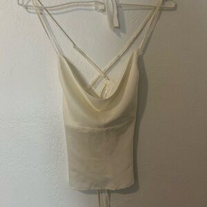 Garage Cream Draped Camisole Top